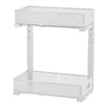 2 Tier Adjustable Height Under Sink Organizer with Sliding Drawer Pull Out Under Cabinet Kitchen Bathroom Organizer and Storage - OZKA HOME