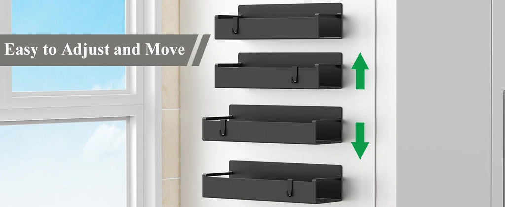4-Pack Magnetic Spice Rack Organizer for Refrigerator & Oven - OZKA HOME