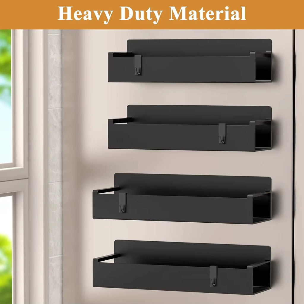 4-Pack Magnetic Spice Rack Organizer for Refrigerator & Oven - OZKA HOME
