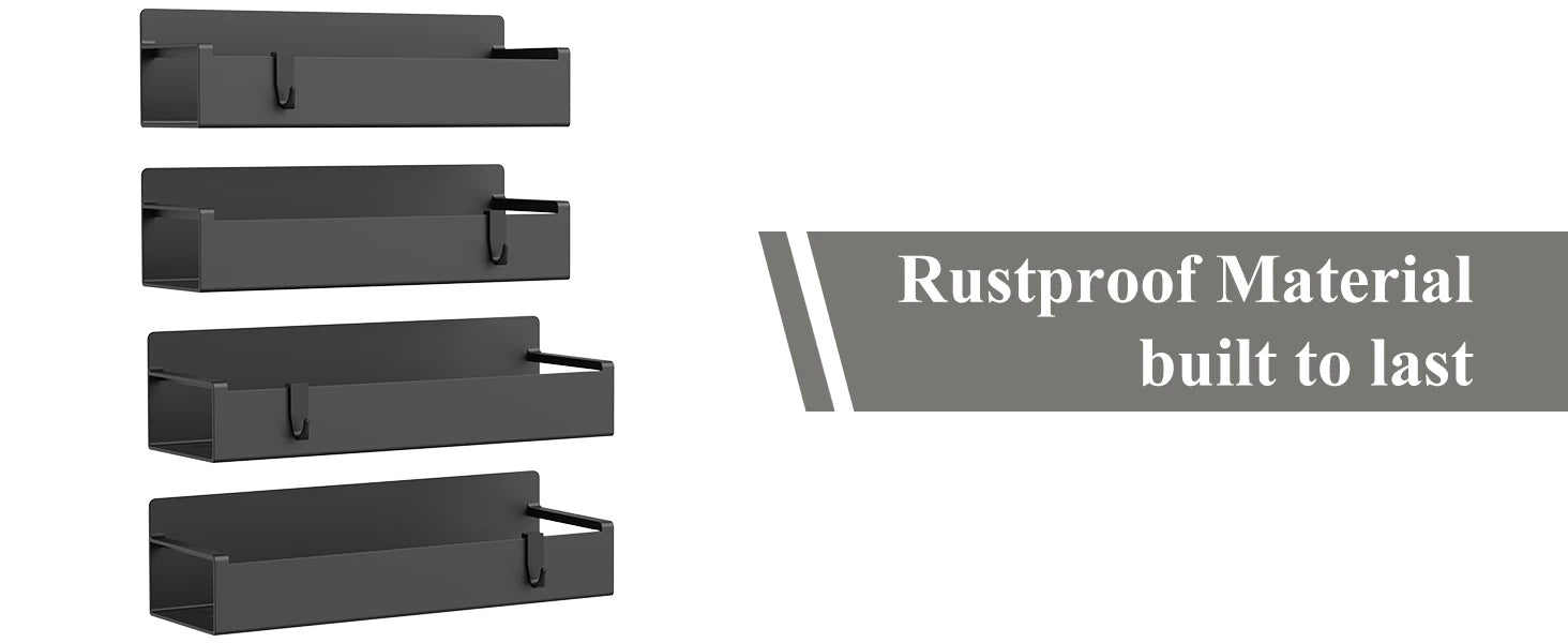4-Pack Magnetic Spice Rack Organizer for Refrigerator & Oven - OZKA HOME
