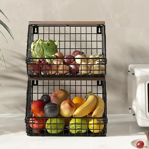 Wall Mount Kitchen Storage Rack - OZKA HOME