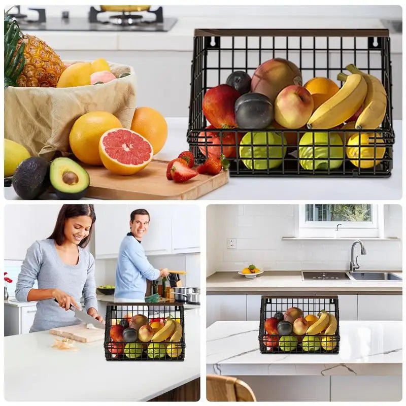 Wall Mount Kitchen Storage Rack - OZKA HOME