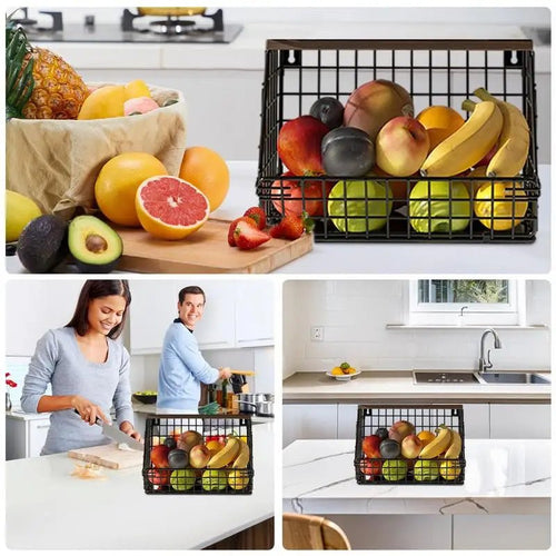 Wall Mount Kitchen Storage Rack - OZKA HOME